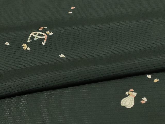平和屋着物＊夏物 小紋 絽 茶道具 正絹 逸品 AABD3316jd