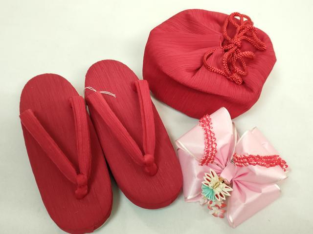 平和屋本店■極上　七五三　女の子　3歳　被布　草履　巾着　髪飾り　小物セット　舞桜　鈴　箱付き　逸品　DZAA11382kh5