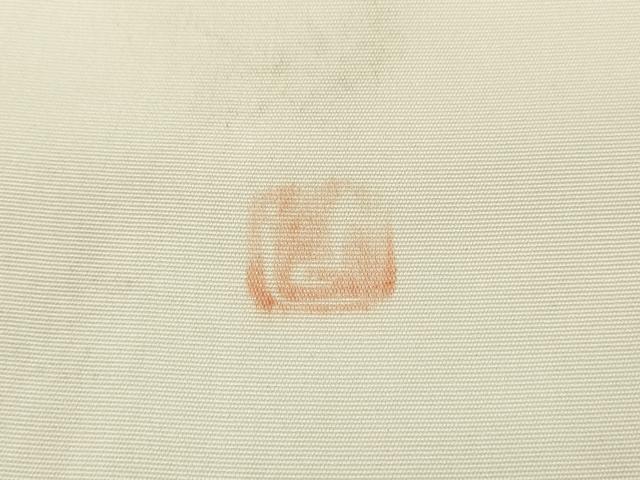 平和屋着物●塩瀬　九寸名古屋帯　作家物　手描き　枝花　正絹　逸品　DAAX9835fe