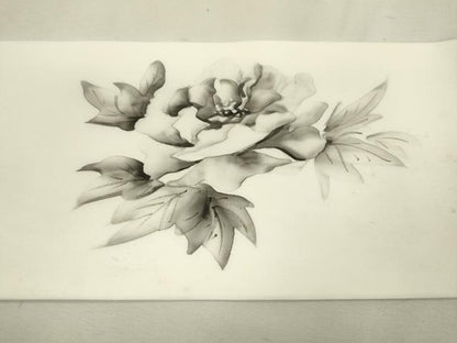 平和屋着物●塩瀬　九寸名古屋帯　作家物　手描き　枝花　正絹　逸品　DAAX9835fe