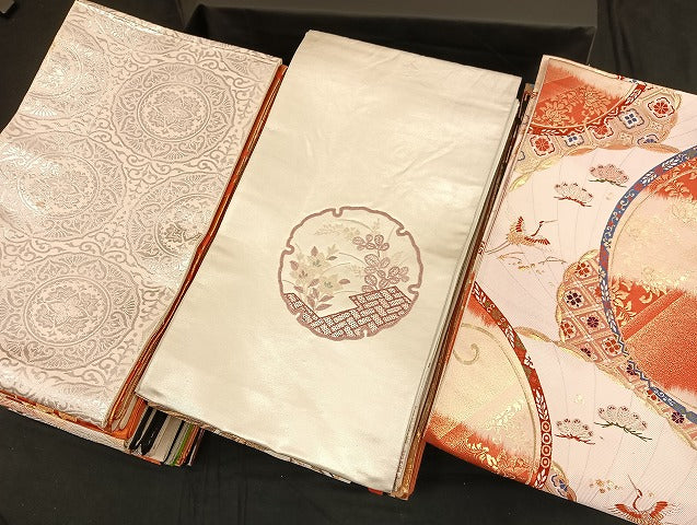 平和屋着物■袋帯 西陣 まとめて100点 鳳凰 向かい鶴 花柄 宝相華 相良刺繍 金銀糸 など 着用可能多数 未使用品あり 全て正絹 mmm010