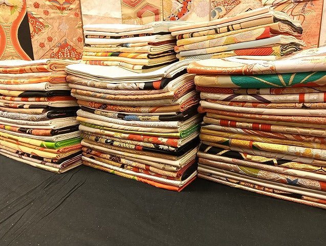 平和屋着物■袋帯 西陣 まとめて100点 鳳凰 向かい鶴 花柄 宝相華 相良刺繍 金銀糸 など 着用可能多数 未使用品あり 全て正絹 mmm010