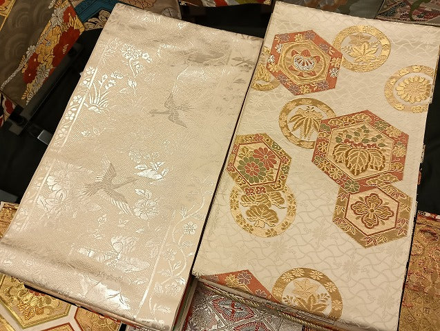 平和屋着物■袋帯 西陣 まとめて100点 鳳凰 鶴 人物 向かい蝶 更紗 花柄 宝相華 正倉院 佐賀錦 金銀糸 など 未使用品あり 全て正絹 mmm003
