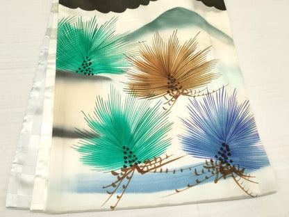 平和屋着物[]お宮参り　男の子　祝着　産着　初着　のしめ　刺繍　鷹　鷲　松文　暈し染め　金彩　逸品　DAAY3205ma