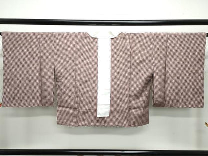 平和屋着物●長襦袢 無双仕立て 二部式 市松文様 正絹 逸品 CAAZ8327vf