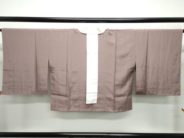 平和屋着物●長襦袢 無双仕立て 二部式 市松文様 正絹 逸品 CAAZ8327vf