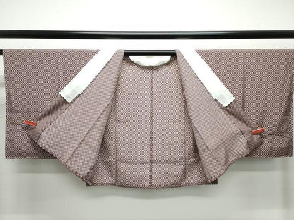 平和屋着物●長襦袢 無双仕立て 二部式 市松文様 正絹 逸品 CAAZ8327vf