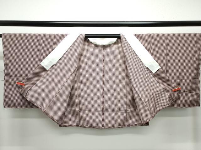 平和屋着物●長襦袢 無双仕立て 二部式 市松文様 正絹 逸品 CAAZ8327vf