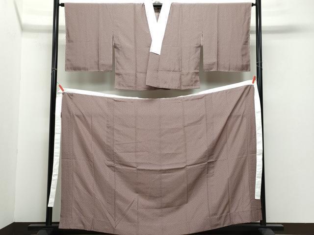 平和屋着物●長襦袢 無双仕立て 二部式 市松文様 正絹 逸品 CAAZ8327vf