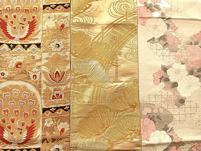 平和屋着物■袋帯 西陣 まとめて100点 鳳凰 鶴 孔雀 蝶 更紗 風景 花柄 金銀糸 証紙付き など 着用可能多数 未使用品あり 全て正絹 mmm018