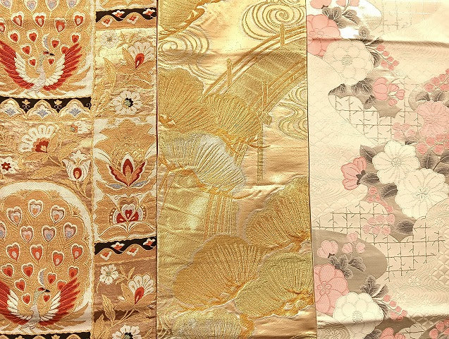 平和屋着物■袋帯 西陣 まとめて100点 鳳凰 鶴 孔雀 蝶 更紗 風景 花柄 金銀糸 証紙付き など 着用可能多数 未使用品あり 全て正絹 mmm018
