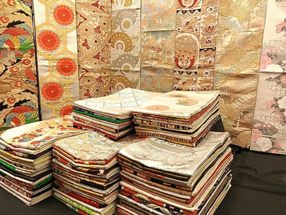 平和屋着物■袋帯 西陣 まとめて100点 鳳凰 鶴 孔雀 蝶 更紗 風景 花柄 金銀糸 証紙付き など 着用可能多数 未使用品あり 全て正絹 mmm018