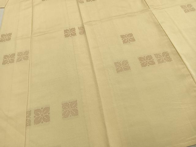 平和屋着物▽本塩沢 単衣 110亀甲 舞花文 正絹 逸品 AABD0184fy
