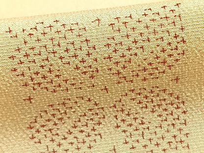平和屋着物▽本塩沢 単衣 110亀甲 舞花文 正絹 逸品 AABD0184fy