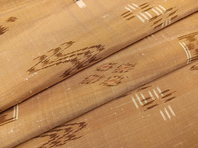平和屋着物●本場琉球絣 紬 正絹 逸品 未使用 AABD4423ph