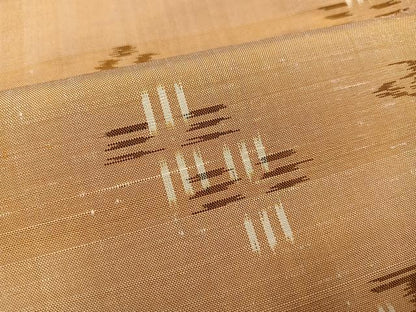 平和屋着物●本場琉球絣 紬 正絹 逸品 未使用 AABD4423ph
