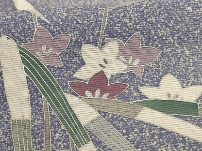 平和屋着物＊夏物 訪問着 絽 笹竹文 暈し染め 銀彩 正絹 逸品 AABD3378jd