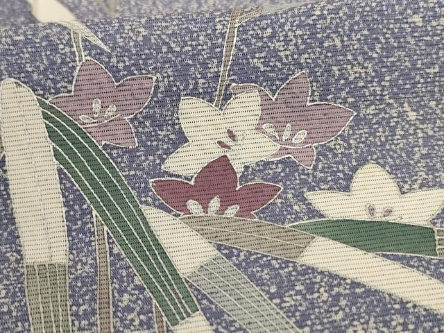 平和屋着物＊夏物 訪問着 絽 笹竹文 暈し染め 銀彩 正絹 逸品 AABD3378jd