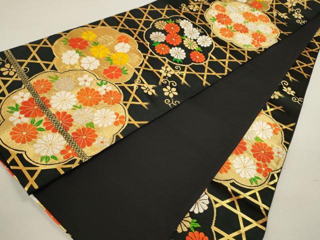 平和屋着物[]七五三　女の子　７歳　祝着　四つ身　袋帯セット　鞠舞桜文　暈し染め　金彩　逸品　CAAZ7028ze
