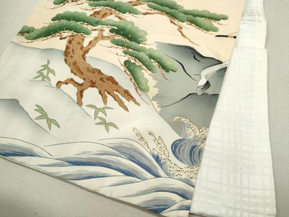 平和屋着物[]お宮参り　男の子　祝着　産着　初着　のしめ　駒刺繍　戦　金彩　逸品　CAAZ7052ze