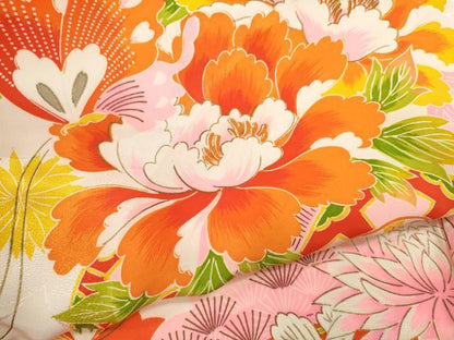 平和屋着物[]お宮参り　女の子　祝着　産着　初着　のしめ　花車舞蝶文　金彩　逸品　CAAZ7053ze
