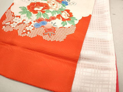 平和屋着物[]お宮参り　女の子　祝着　産着　初着　のしめ　駒刺繍　花車文　金彩　逸品　CAAZ7050ze