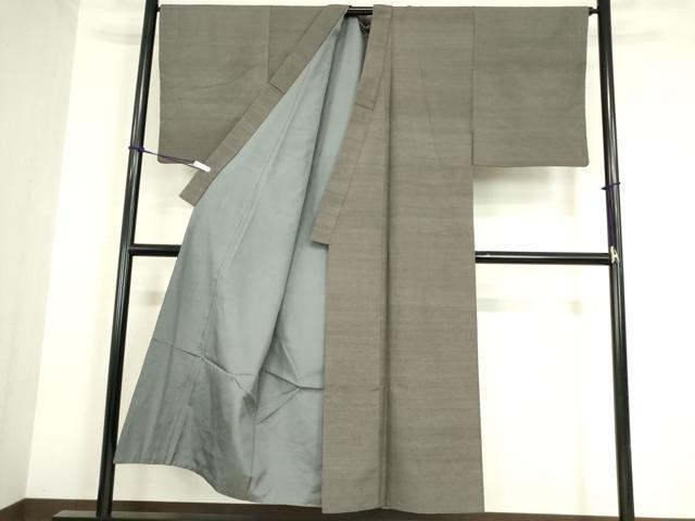 平和屋着物●男性　紬　墨色　正絹　逸品　DABE4553az