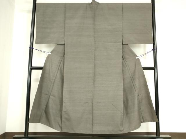 平和屋着物●男性　紬　墨色　正絹　逸品　DABE4553az