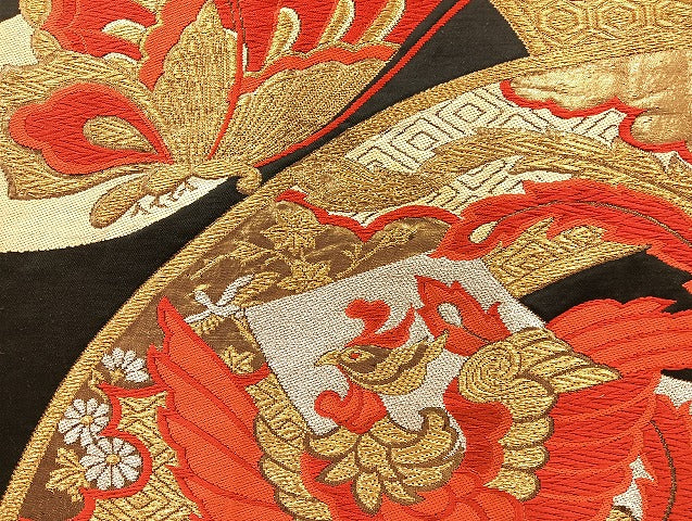 平和屋着物■袋帯 西陣 まとめて100点 向かい鳳凰 向かい鶴 尾長鳥 蝶 花柄 七宝 佐賀錦 金銀糸 など 未使用品あり 全て正絹 mmm039