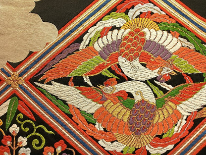 平和屋着物■袋帯 西陣 まとめて100点 向かい鳳凰 向かい鶴 尾長鳥 蝶 花柄 七宝 佐賀錦 金銀糸 など 未使用品あり 全て正絹 mmm039