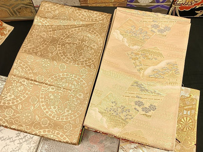 平和屋着物■袋帯 西陣 まとめて100点 向かい鳳凰 鶴 孔雀 人物 蝶 更紗 花柄 楽器 金銀糸 など 着用可能多数 未使用品有 全て正絹 mmm031