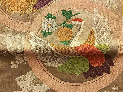 平和屋着物■袋帯 西陣 まとめて100点 鳳凰 鶴 尾長鳥 孔雀 蝶 風景 更紗 花柄 正倉院 佐賀錦 金銀糸 など 未使用品あり 全て正絹 mmm037