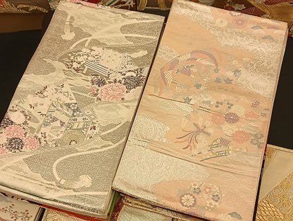 平和屋着物■袋帯 西陣 まとめて100点 鳳凰 鶴 孔雀 人物 蝶 風景 更紗 花柄 正倉院 金銀糸 など 着用可能多数 未使用品有 全て正絹 mmm029