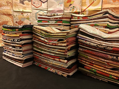 平和屋着物■袋帯 西陣 まとめて100点 鳳凰 鶴 尾長鳥 孔雀 蝶 風景 更紗 花柄 正倉院 佐賀錦 金銀糸 など 未使用品あり 全て正絹 mmm037