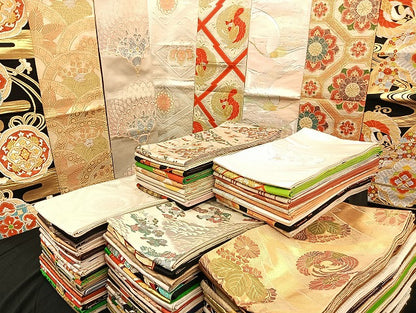 平和屋着物■袋帯 西陣 まとめて100点 鳳凰 鶴 孔雀 人物 花柄 宝相華 駒刺繍 佐賀錦 金銀糸 証紙付き など 未使用品あり 全て正絹 mmm038