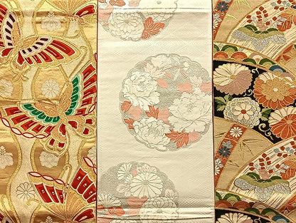 平和屋着物■袋帯 西陣 まとめて100点 鳳凰 孔雀 蝶 更紗 花柄 佐賀錦 金銀糸 など 着用可能多数 未使用品あり 全て正絹 mmm040