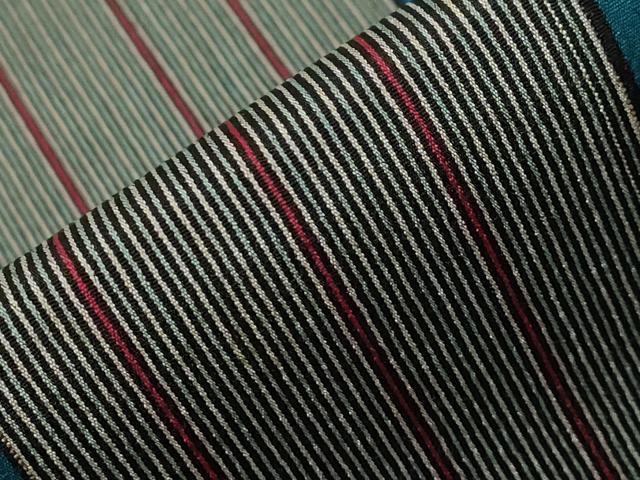 平和屋着物●つけ帯 縞 正絹 逸品 CABA2167dy