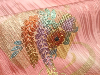 平和屋着物●和装小物 帯締め・帯揚げセット 螺鈿 地紙花文 手組紐 金糸 金彩 逸品 未使用 DAAW8428zzz