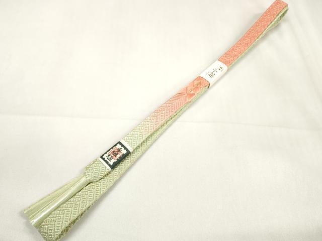 平和屋着物●和装小物 帯締め・帯揚げセット 螺鈿 地紙花文 手組紐 金糸 金彩 逸品 未使用 DAAW8428zzz