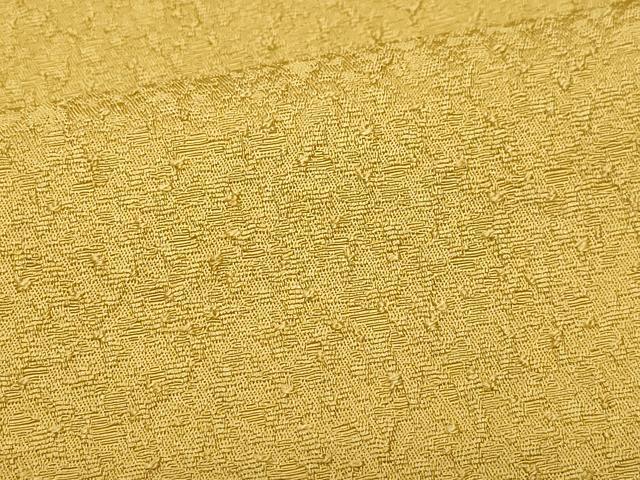 平和屋着物●上質な色無地 紋意匠 黄橡色 正絹 逸品 CAAZ8381vf