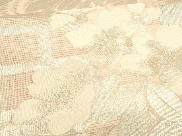 平和屋着物＊夏物　六通柄袋帯　草花文　金銀糸　正絹　逸品　DABB3982cm 平和屋着物＊夏物 六通柄袋帯 草花文 銀糸 正絹 逸品 DABD6904cmの通販