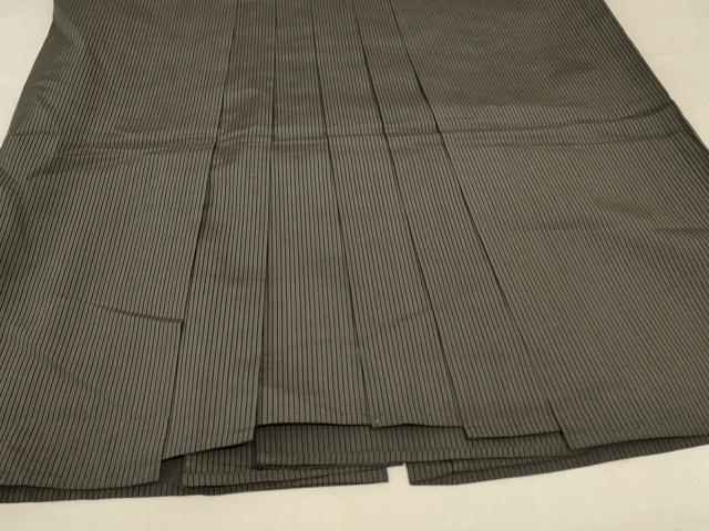 平和屋着物＊夏物 男性 行灯袴 縞 正絹 逸品 AABD4508jd