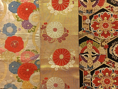平和屋着物■袋帯 西陣 まとめて100点 鳳凰 向かい鶴 孔雀 人物 風景 更紗 花柄 正倉院 金銀糸 など 未使用品あり 全て正絹 mmm047