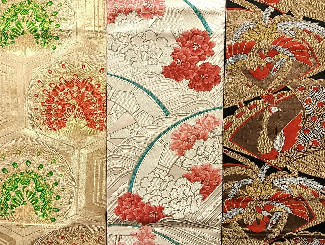 平和屋着物■袋帯 西陣 まとめて100点 鳳凰 鶴 孔雀 蝶 花柄 正倉院 金銀糸 など 着用可能多数 未使用品あり 全て正絹 mmm049