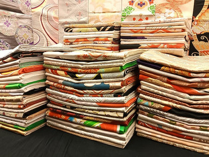 平和屋着物■袋帯 西陣 まとめて100点 向かい鶴 鴛鴦 蝶 更紗 花柄 宝相華 金銀糸 など 着用可能多数 未使用品あり 全て正絹 mmm046