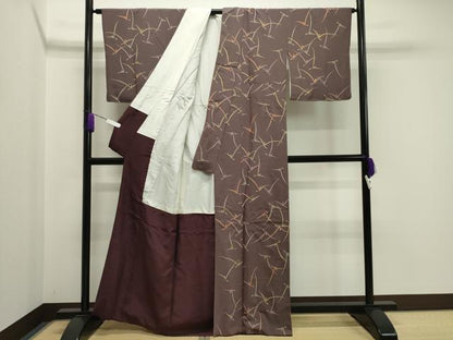 平和屋着物●上質な小紋　飛鳥文　金彩　正絹　逸品　CABA1347gh