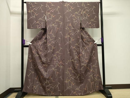 平和屋着物●上質な小紋　飛鳥文　金彩　正絹　逸品　CABA1347gh