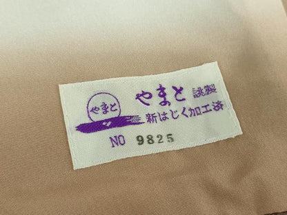 平和屋着物●訪問着　作家物　刺繍　草花文　たたき染め　金彩　やまと誂製　正絹　逸品　DAAZ0574ps