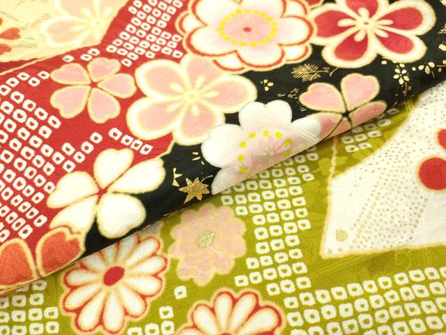 平和屋本店[]極上　七五三　女の子　7歳　祝着・襦袢セット　駒刺繍　花毬文　金彩　逸品　新品　DZAB2189kh6