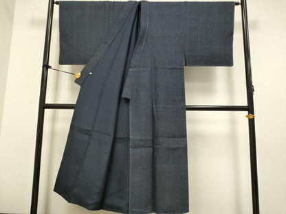 平和屋本店■極上　男性 本場結城紬 重要無形文化財 アンサンブル 小倉謹製 長羽織 100亀甲　総詰め　証紙付き　逸品　未使用　DZAB2750kh6